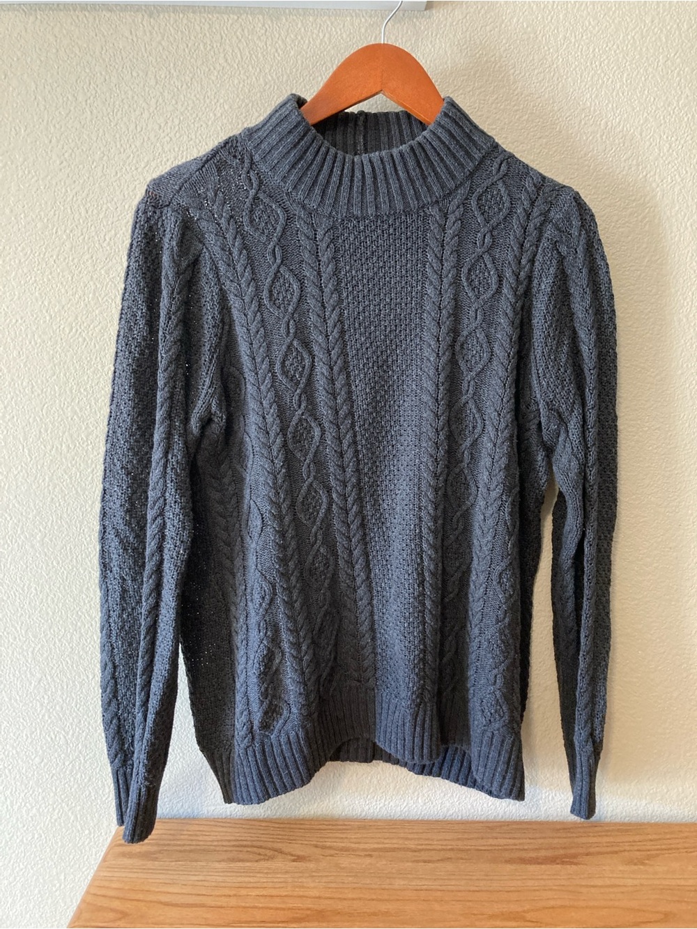 Jeanne Pierre Women’s Cable Mock-neck Sweater